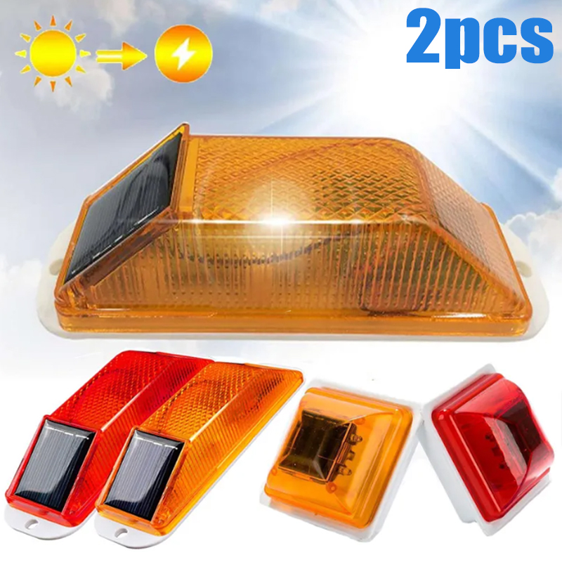 Sos Light Strobe - 2 Stück Solar Strobe Warnleuchte LED