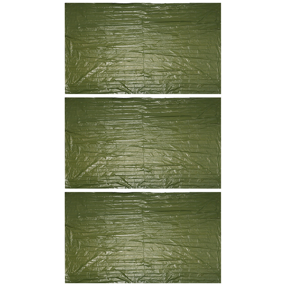 Survival Blanket Reflective - 3-teiliges Outdoor-Notfalldecken-Set aus Aluminium, Überlebens-Thermo-Isolationshilfe, wasserdichte