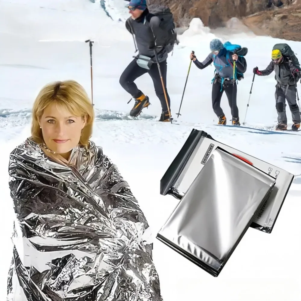 Survival Blanket Reflective - YITAPE Notfall-Überlebensdecke Thermische Wasserdichte Wärmereflektierende Folien-Rettungsdecke